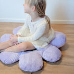 DIY Stoffe Inspiration - Blumen Kissen - Velvet Pastell Lavendel