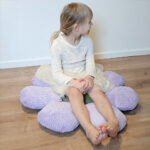 DIY Stoffe Inspiration - Blumen Kissen - Velvet Pastell Lavendel