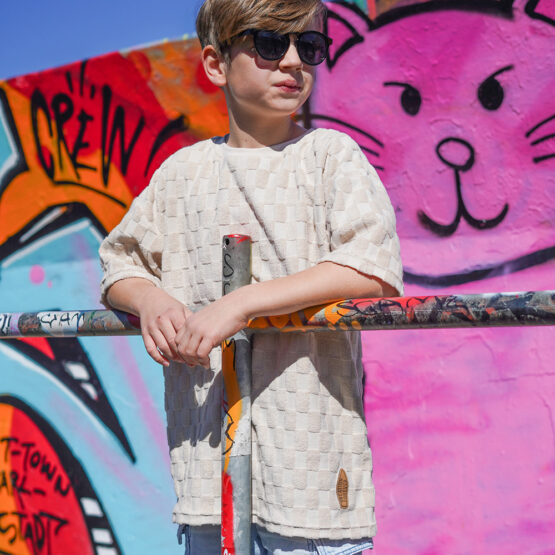 Diy Stoffe Outfit 583h Shirt Loose Fit Kids Frottee Check Label