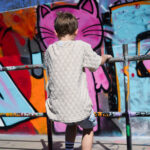 DIY Stoffe Outfit - Shirt Loose Fit - Kids - Frottee Check - Label