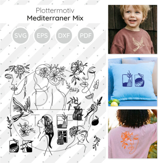 Mediterraner Mix Plottermotive Diy Stoffe 1