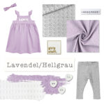 Moodboard Farpaket Baby Lavendel Hellgrau