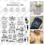 Schulanfang Mix Plottermotive Diy Stoffe 1
