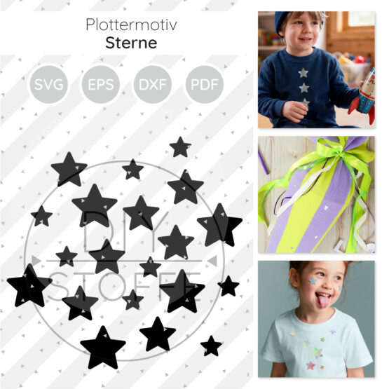 Sterne Plottermotiv Diy Stoffe 1