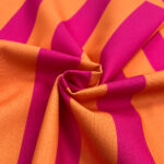 Leichter Panama Streifen Pink Orange 2