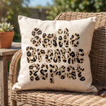 Plotterfolie Leopard Tan Kif 1 Smile Breathe Repeat