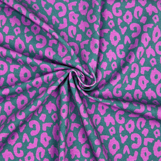 Single Jersey – Leo – Dunkle Jade/Cassis