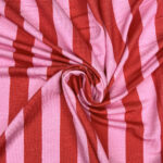 Viskose Jersey – Streifen – Pink/Scarlet