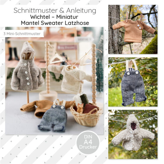 Wichtel Miniatur Mantel Sweater Latzhose Startbild Diy Stoffe 01