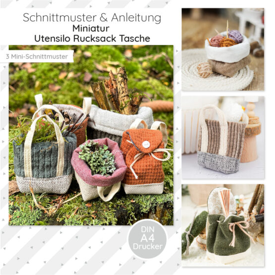 Wichtel Miniatur Utensilo Rucksack Tasche Startbild Diy Stoffe 01