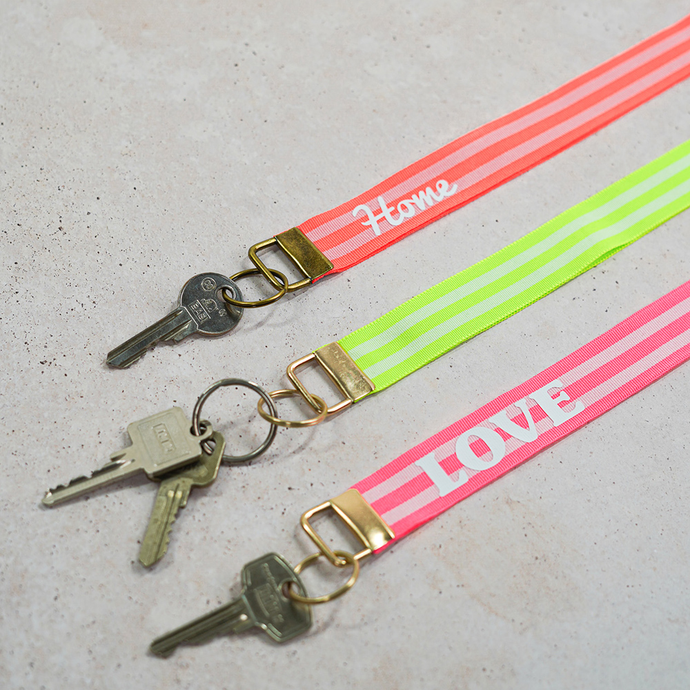 Diy Stoffe Inspiration 612o Neon Schluessel Webband Clip Klemmverschlussplott Home Love