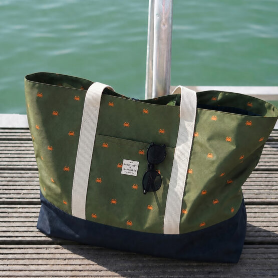 Badeshortsstoff Krabben Strandtasche Kif