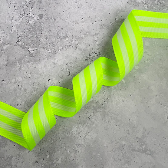 Webband 25 Mm Streifen Neon Lime 3m 1