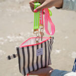 Diy Stoffe Inspiration 614p Strand Kosmetik Tasche Paket Label Neon Streifen Pink Webband.schluessel Clip Klemmverschluss