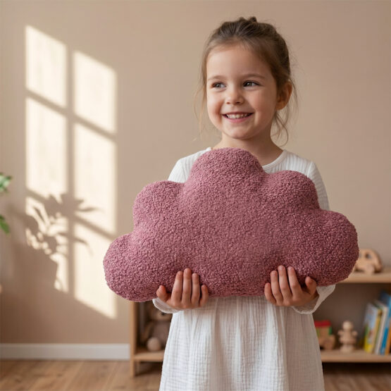 Wolke Kissen Maedchen Boucle Teddyfleece Altrosa 2 Kik